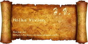 Holka Vivien névjegykártya